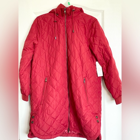 Cleo Petites Red Coat Size Large - Picture 1 of 9